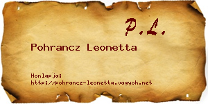 Pohrancz Leonetta névjegykártya